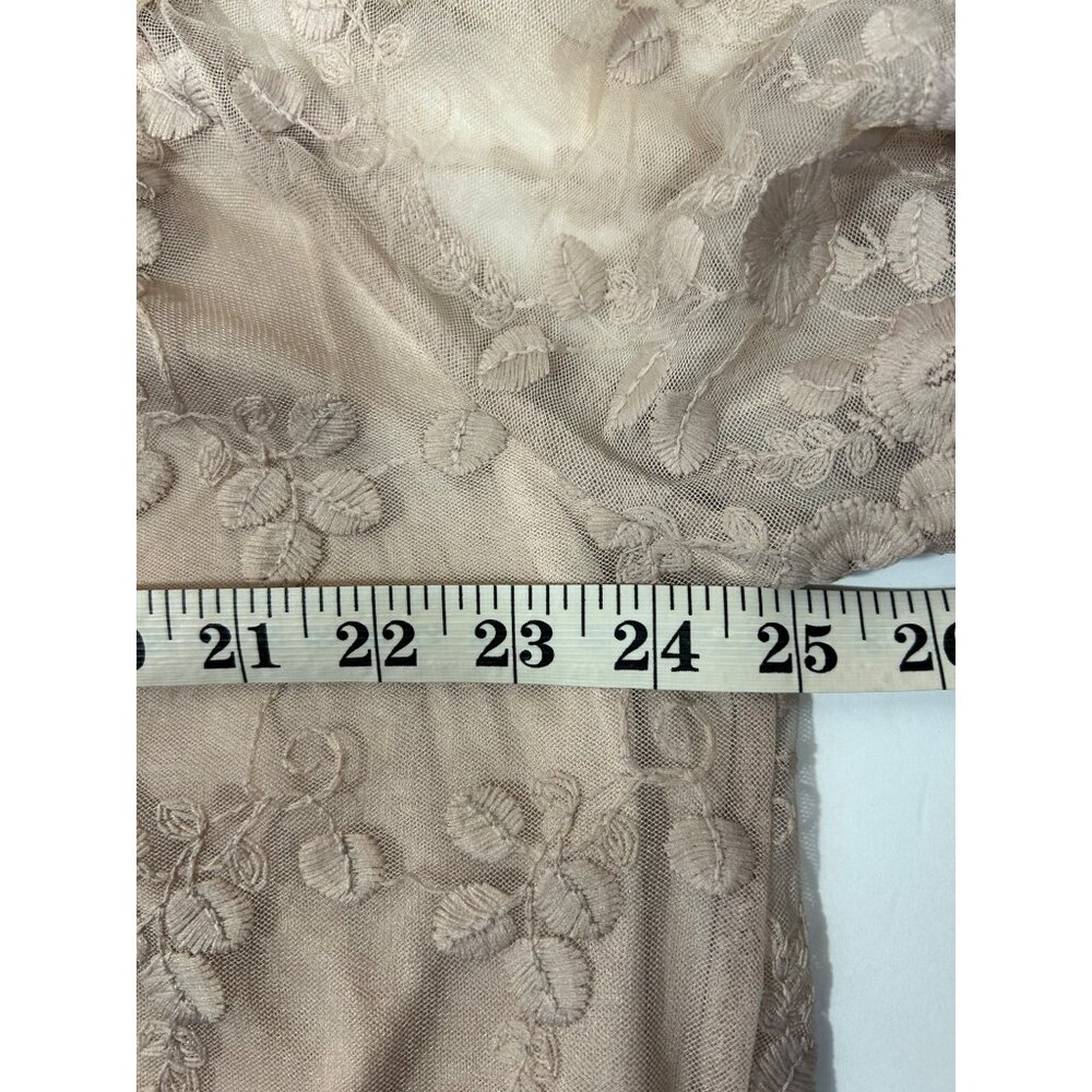 Cato XL Women's Pink Floral Lace Off-Shoulder Blouse - Picture 9 of 10